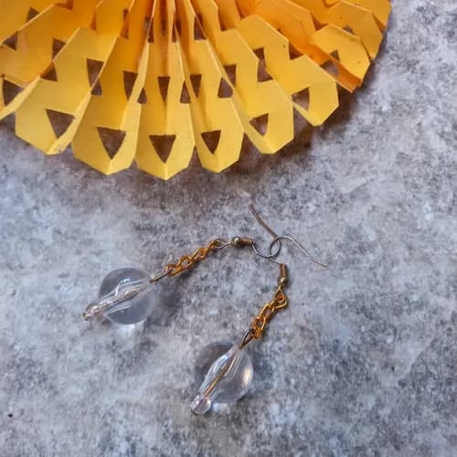 Rock Crystal Pool of Light Earrings